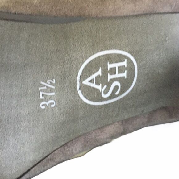 ASH Slouchy Suede Ankle Boots Cone Heel Taupe Grey 7.5 - Picture 8 of 13